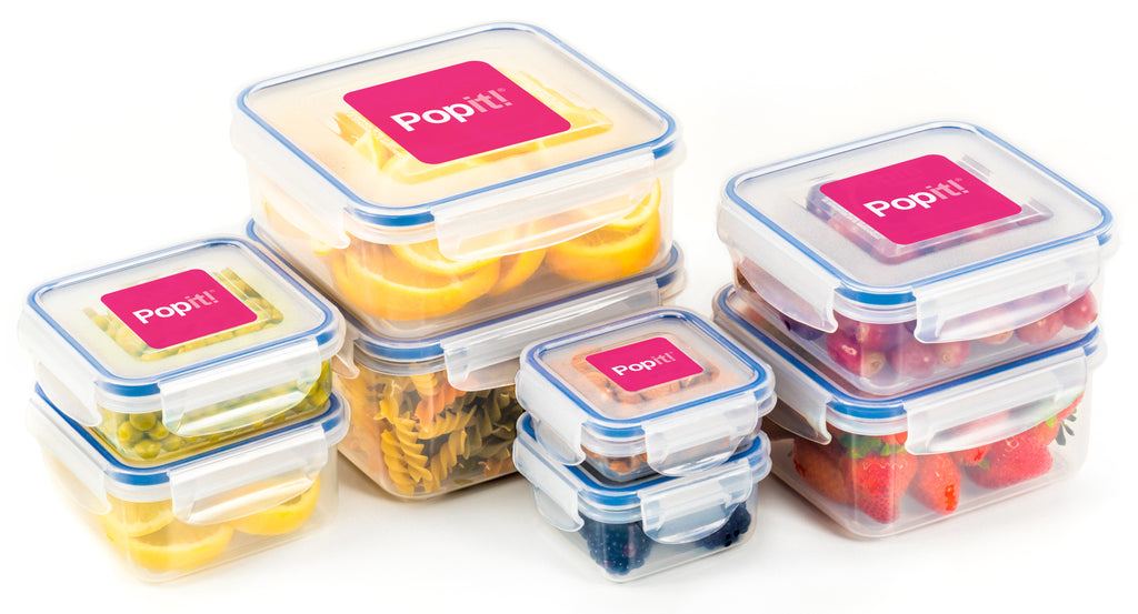 Freshware 28oz PP Plastic Microwavable Rectangular Food Containers with  Lids, 1-Compartment