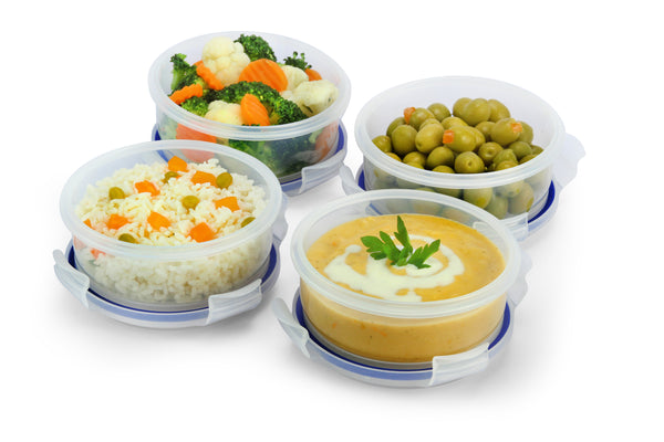 Round Food Container Meal Prep Set 4 x 1.65 Cup Containers