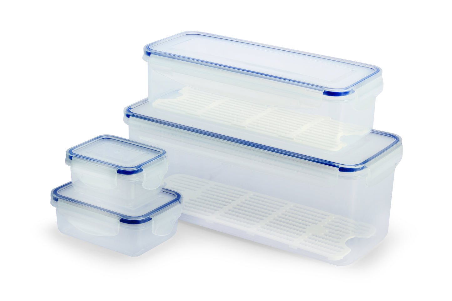 Sandwich Bread Box & Lettuce Container w/Tray + 2 Snack Containers