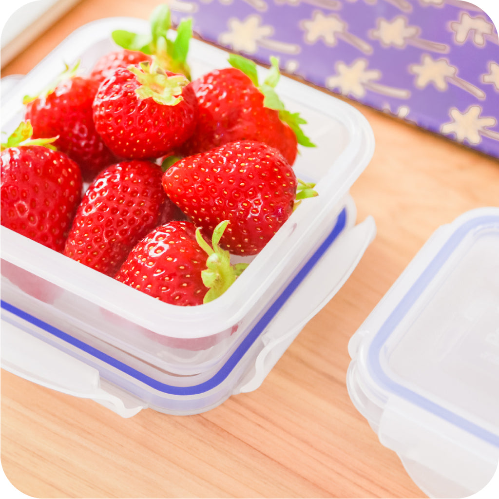 Youngever 8 Pack 4-Compartment Reusable Snack Box Food Containers, Bento Lunch Box, Meal Prep Containers, Divided Food