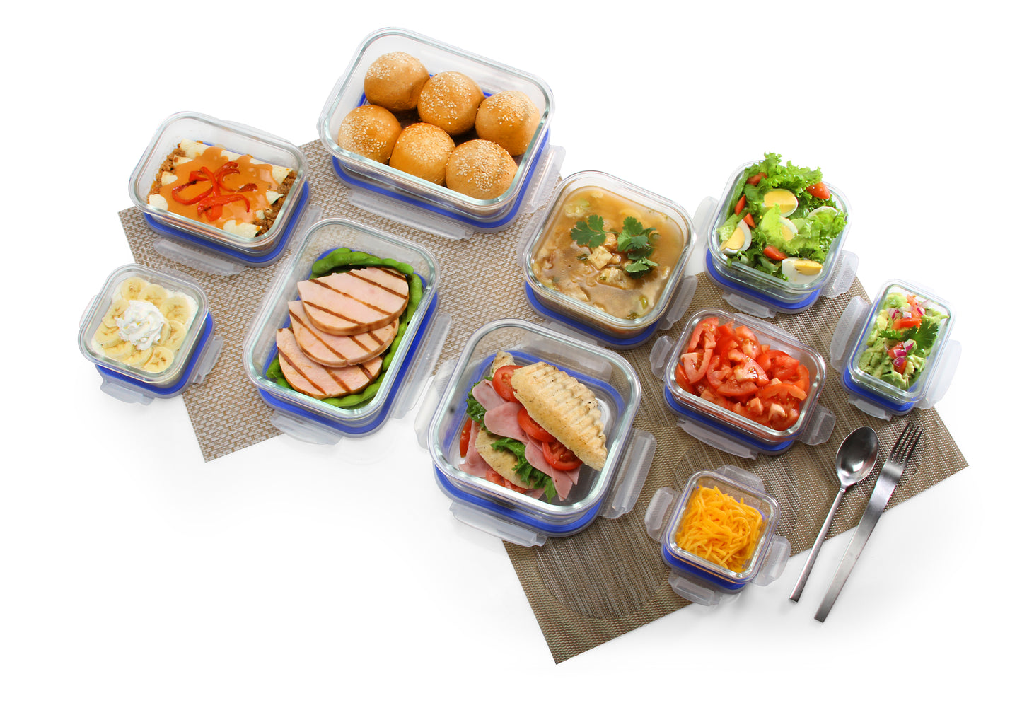 10+10 Mix Popit! Glass Set - Airtight, Freezer & Oven Safe Borosilicate Glass